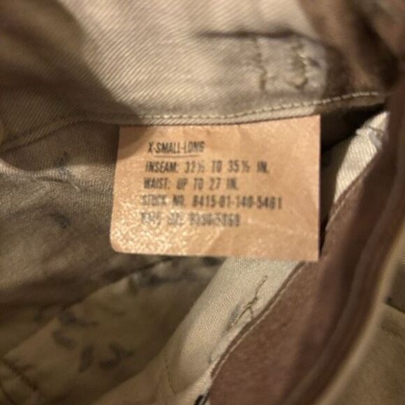 Desert Camouflage Size XS Long Military Pants - Picture 3 of 6